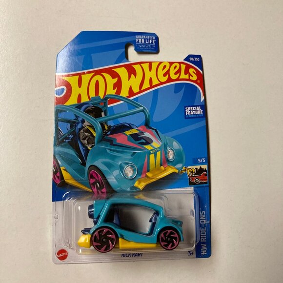 Hot Wheels "Kick Kart" 90/250 HW Ride-Ons 5/5 HCX06 Blue 2022 Dune Buggy - Picture 1 of 10